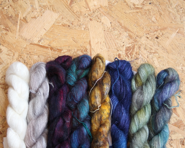 Malabrigo mohair silk yak corkboard landscape | yak