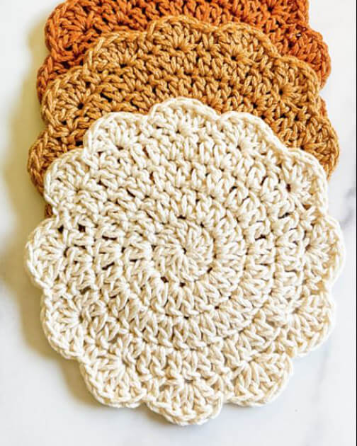 Sunrise coaster 10 knitting and crochet projects for your home | yak