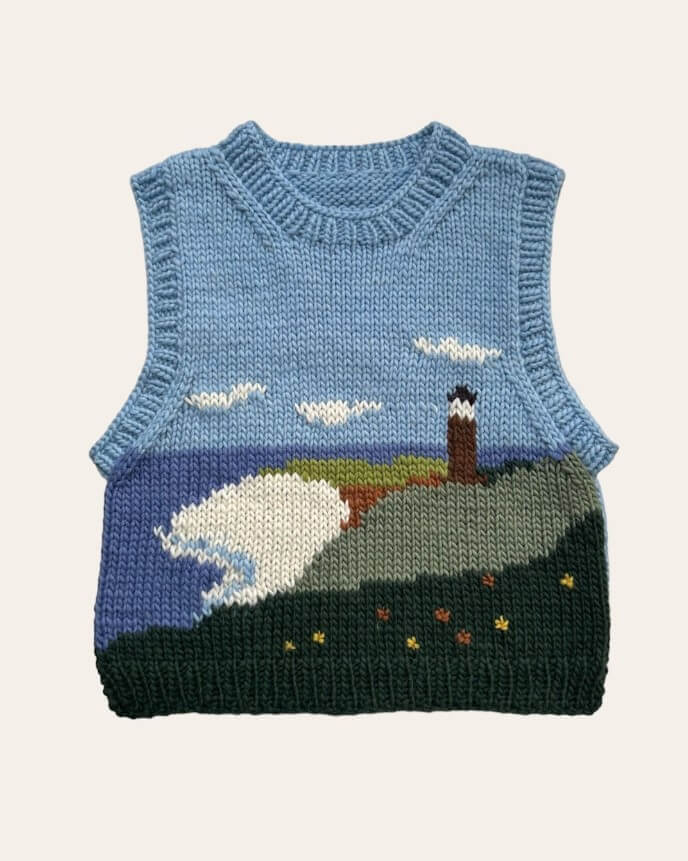 Landscape sweater vest