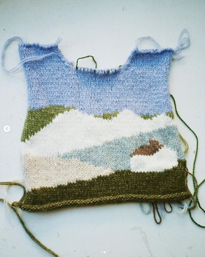 Landscape sweater vest