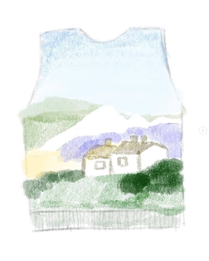 Landscape sweater vest