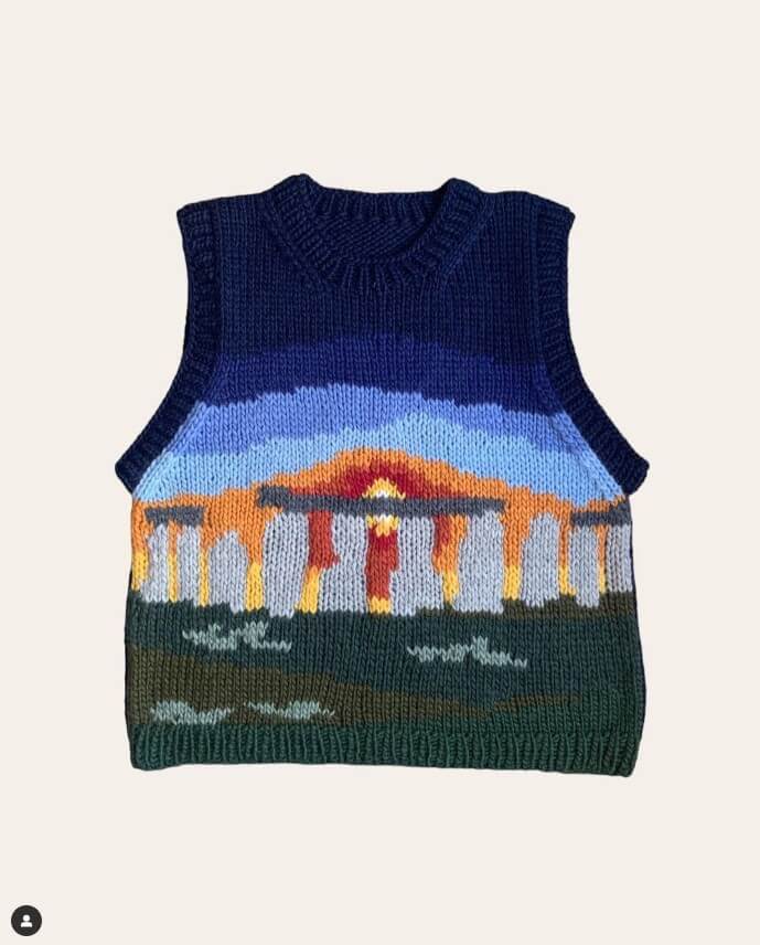 Landscape sweater vest