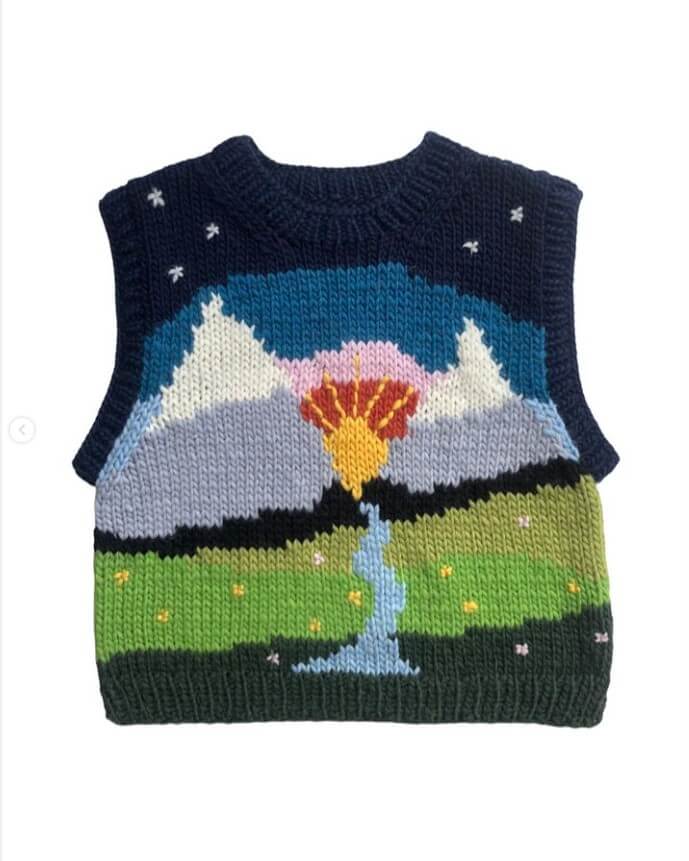 Landscape sweater vest