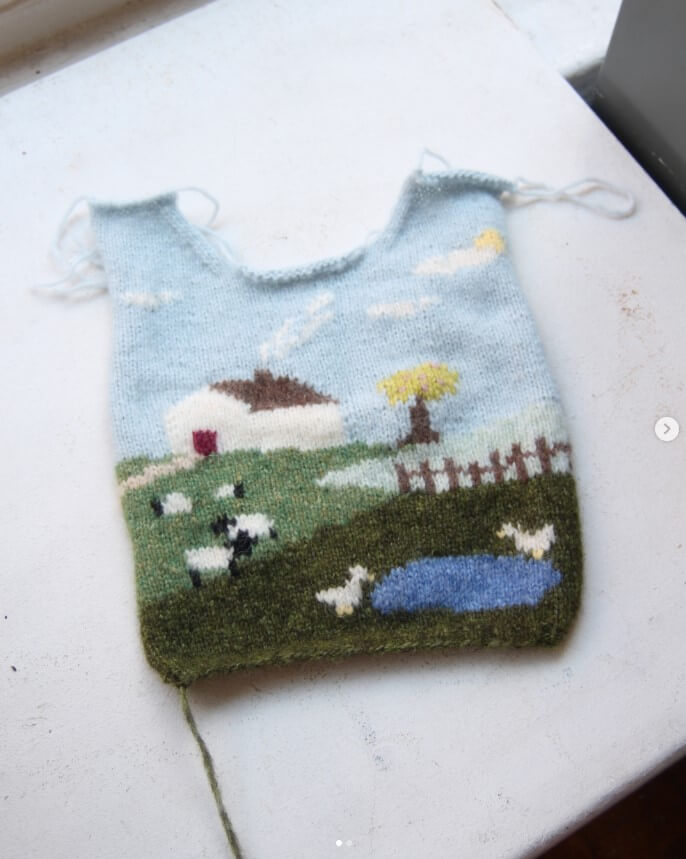 Landscape sweater vest